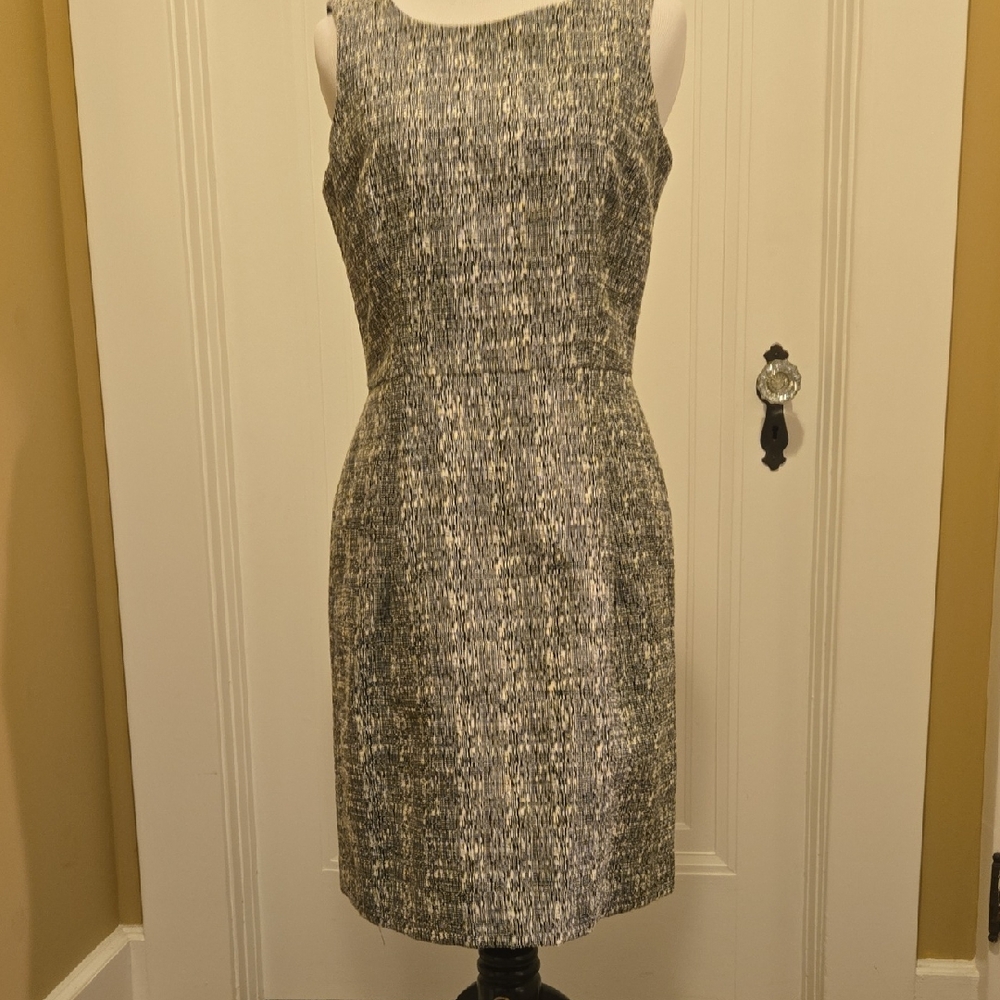 Ann Taylor Textured Black and White Dress